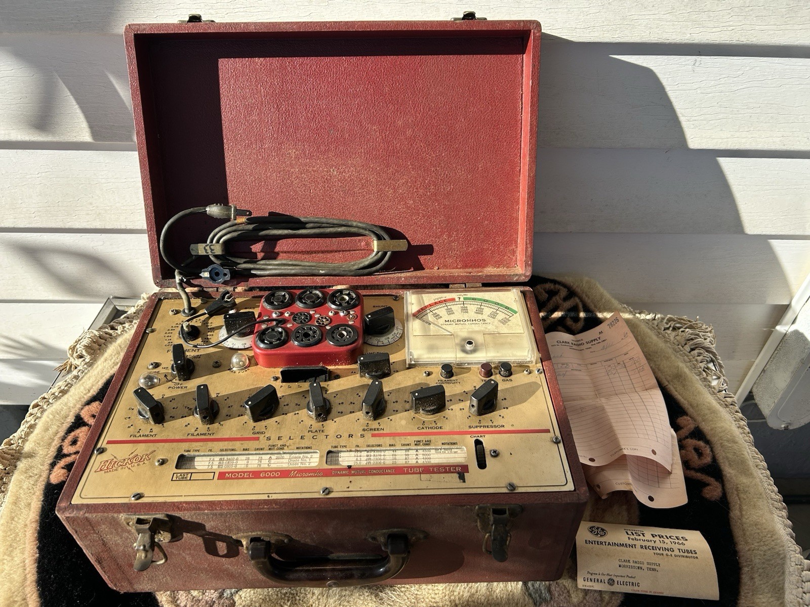 Rare 1960’s Model 6000 Hickok Micromha Tube Tester