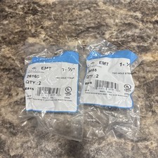 Halex 1-1/2 In. Click-On EMT 2-Hole Conduit Strap  (2-Packs) 26165 4 Total Strap