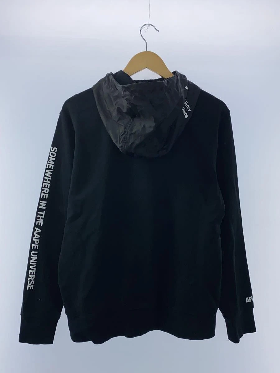 A BATHING APE (BAPE) Felpa con cappuccio AAPE By BAPE nera in cotone taglia L tinta unita #ED AZA