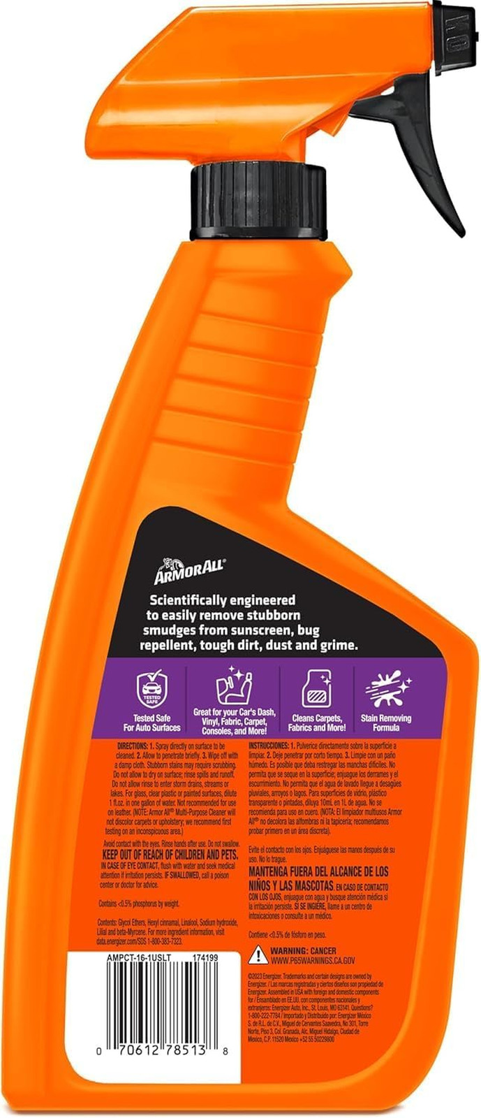 Multi Purpose Cleaner , Car Cleaner Spray for All Auto Surfaces, 16 Fl Oz