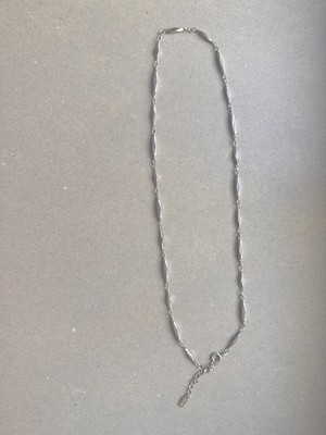 NIKKEN Silver Tone Diamond Cut Magnetic Therapy Necklace Chain I-02 Wellness