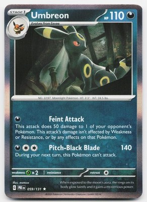 Umbreon Holofoil [PRE - 059/131] Rare Pokemon TCG