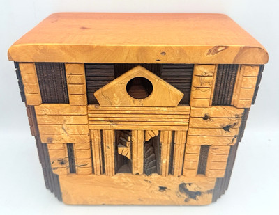 Po Shun Leong Handcrafted Architect Wood Art Box Sculpture Jewelry 6-Compartment