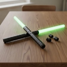 Lightsaber, Metal Hilt Dueling Light Sabers RGB 16 Color FX Sound Doubled Blade