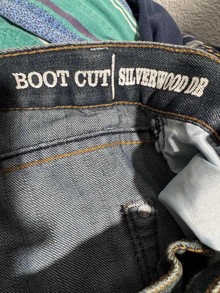 Pantalones de mezclilla Ring Of Fire DTLA Silverwood Dr azul corte botín para hombre talla 32x30 Foto 4 de 4