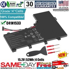   C41N1533 52Wh Battery For ASUS Q524U Q534U Q504UQ Q534UX Q534UX-BHI7T19 Q534UXK