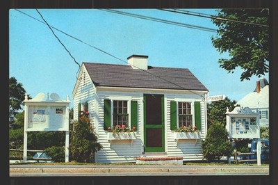 Information booth Cape Cod Massachusetts MA Chrome Postcard Vtg