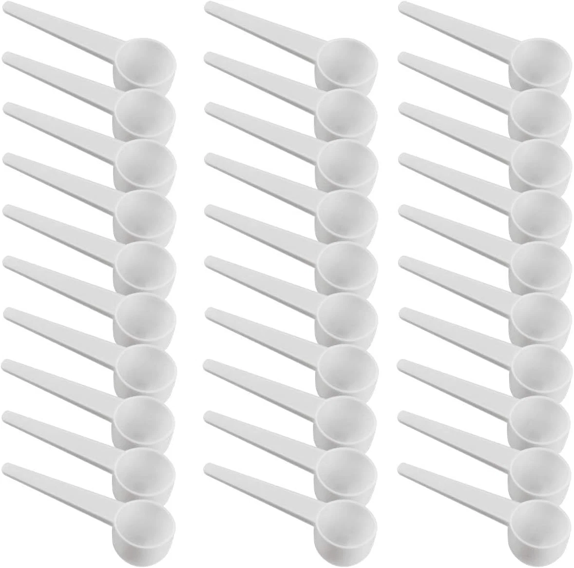 40-Piece 15ml 15cc Food Grade Plastic Measuring Spoons & Coffee Scoops W/ Long