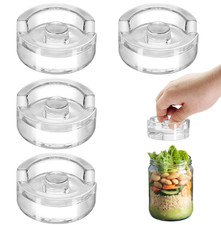 4-Pack of Fermentation Glass Weights with Easy Grip Handle for Great Wide Mouth