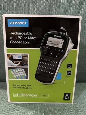 DYMO Label Manager 280 Hand Held  Rechargeable Label Maker takes D1 Labels