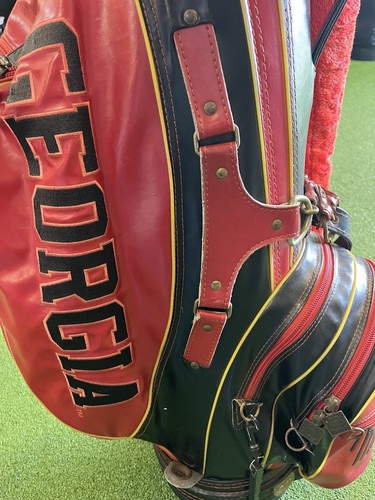 University Of Georgia Vintage Leather Golf Staff Bag MacGregor - Picture 8 of 13