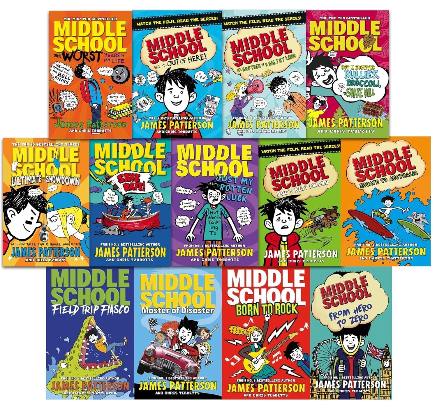 Middle School Series 13 Books Collection Set By James Patterson Just My Rotten L - Image 4
