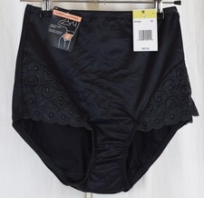 Bali 2 Pack Women  s Firm Control Shapewear Brief with Lace Black Size Medium