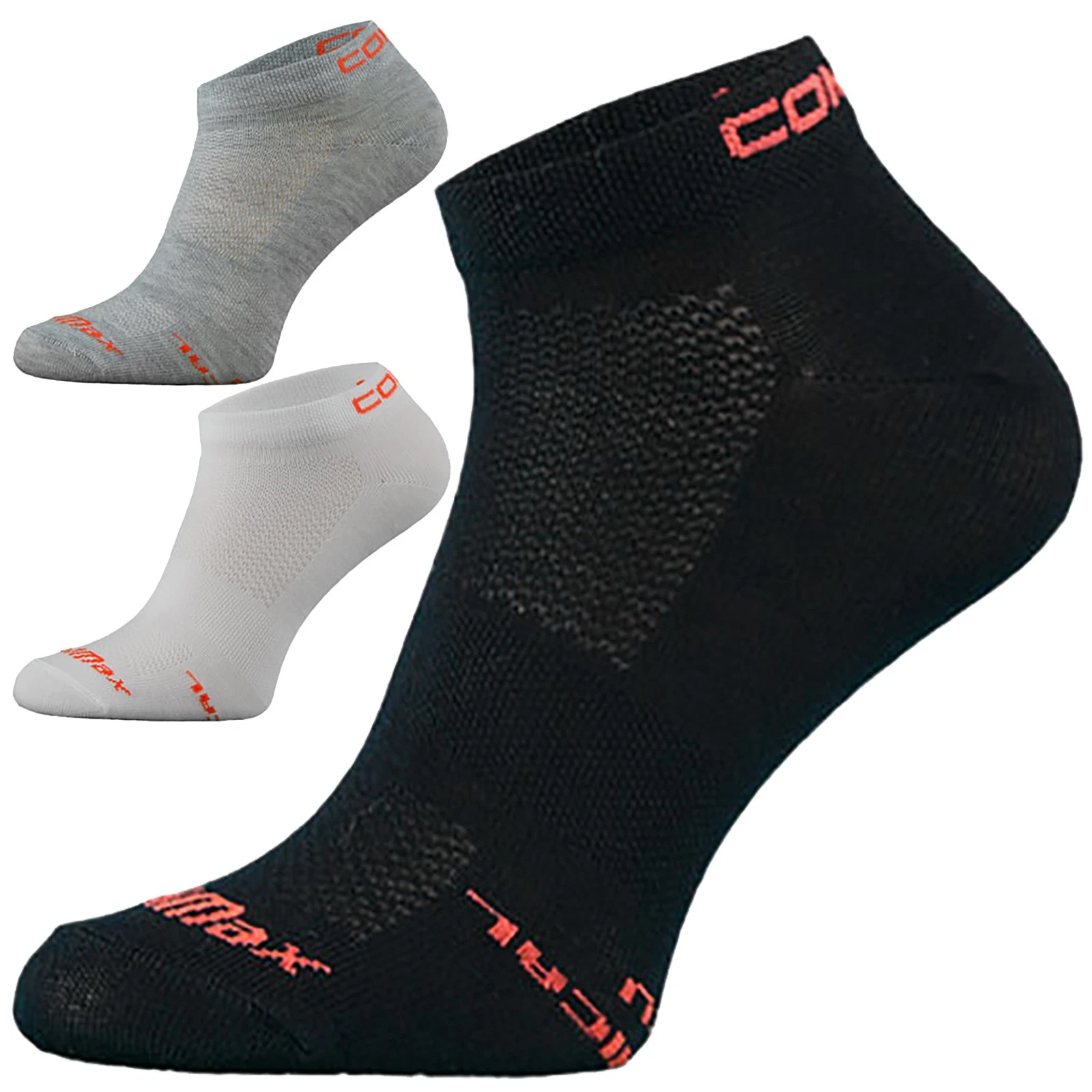 Mens Coolmax Quarter Running Socks by Comodo , Colourful Low Cut Sport Socks