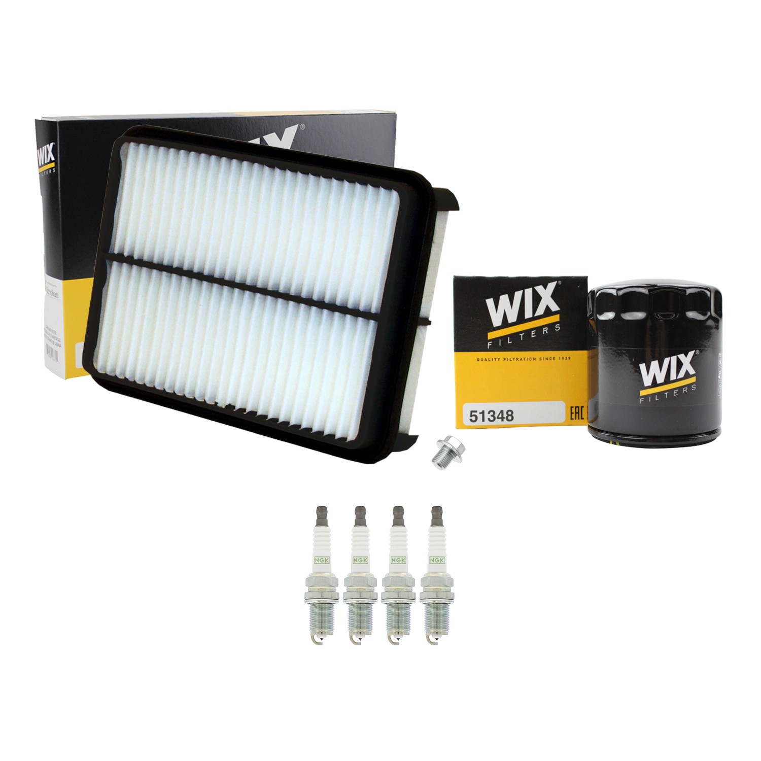 Wix Engine Air Oil Filters  NGK 4 Spark Plugs Kit for Toyota Previa Tacoma L4