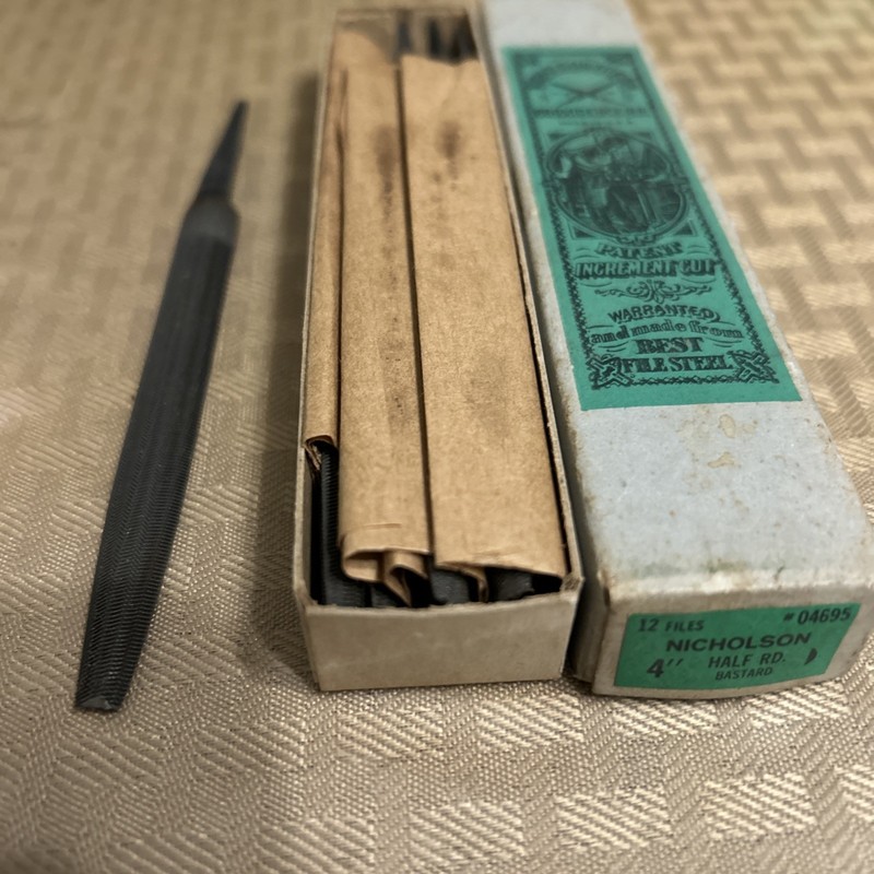 11-4" Half Round File 04695  Nicholson Bastard Double Cut N.O.S. USA MADE