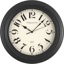 Mainstays Indoor Round 11.5" Black Traditional Analog Wall Clock