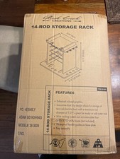 Rush Creek Creations 14 Fishing Rod Rack with 4 Utility Box Storage Capacity