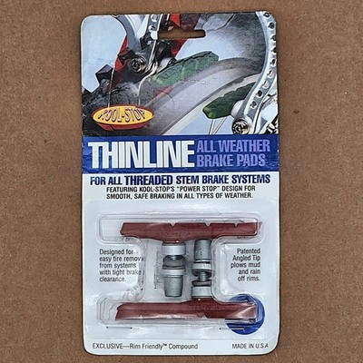 Kool Stop Thinline Threaded Bicycle Brake Pads Salmon OPEN PACKAGE