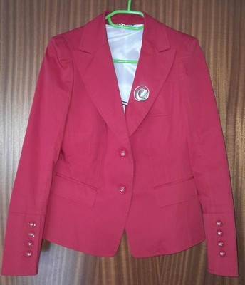 eleganter roter Kurz- Blazer Gr. 40 von Basler
