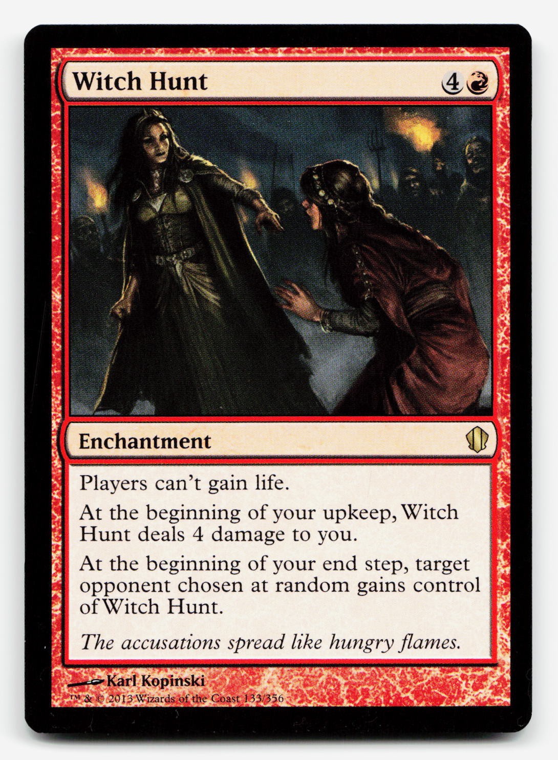 Witch Hunt Rare - Commander 2013 133 EN NM Magic