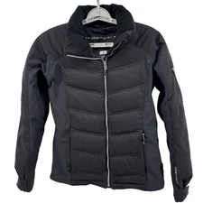 Obermeyer Womens Circuit Black Ski Jacket Size 8 Insulated Down Blend