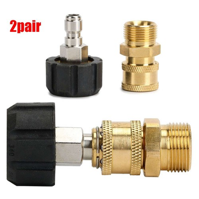 #ad Pressure Washer Adapter M22 14mm to 1 4quot; Quick Connect Fittings Kit 2 Pairs $16.46