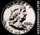 1958 Franklin Half Dollar - Choice Gem Proof  Lustrous  No Reserve  #J8773