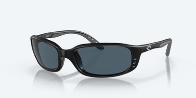Costa Del Mar Sunglasses Brine Matte Black / Grey POLARIZED 580P Plastic Lens