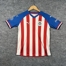 Youth Large Club Deportivo Guadalajara Striped Soccer Jersey Puma Vintage Kit