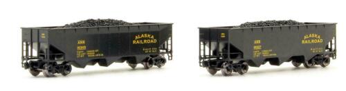 Z Scale Z Gauge WDW Full Throttle 4008-2 Alaska Railroad 40' Hopper 2 Car Set #2