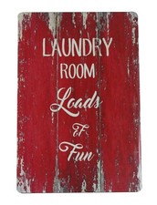 Laundry room loads of fun tin metal sign metal wall decor