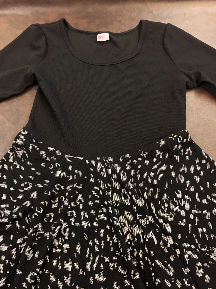 Lularoe Nicole Black Bodice Animal Print Cheetah Leopard Dress HTF 🦄 3X 24-26