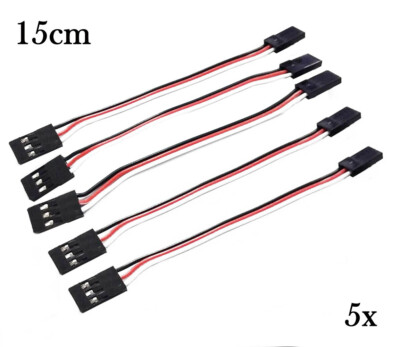 5 Stück Servo Patchkabel 15cm Kabel 150mm Servokabel Male to Male Patch JR 5x