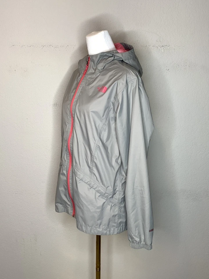 The North Face Dryvent Hooded Wind Rain Jacket Girls Full Zip Gray Sz XL Youth - Image 3 of 4