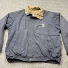 VINTAGE Cadillac Jacket Adult XL Navy Blue Norman Todd Mens 90s