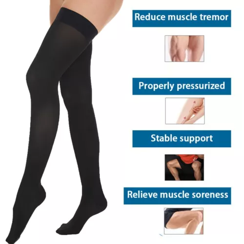 Thigh high Compression Stockings 20-30mmHg Support Varicose Veins Men Women Hose - Picture 6 of 14