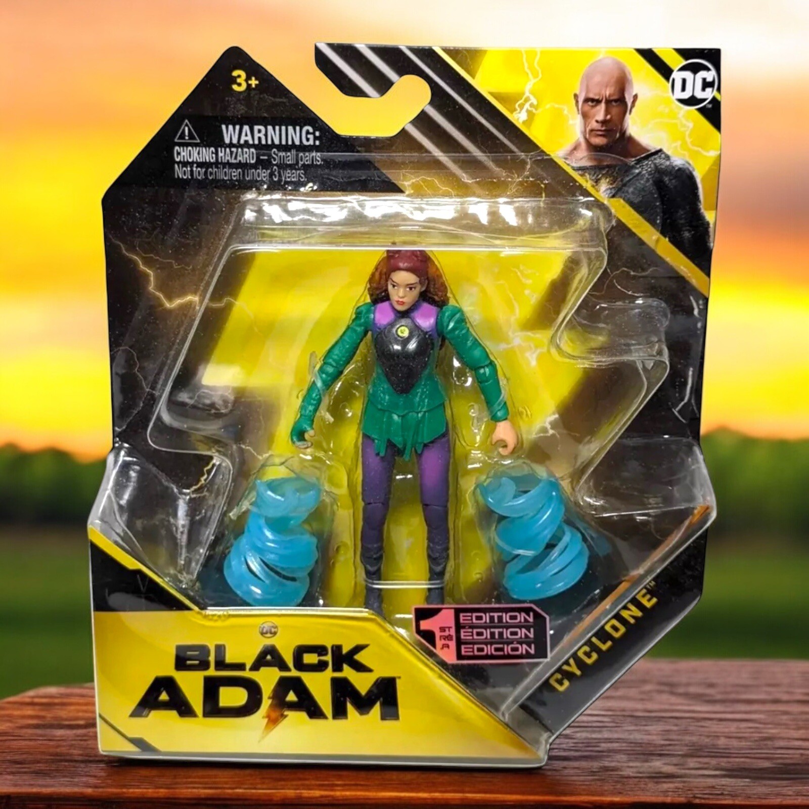 Black Adam 1st Edition & Cyclone Action Figure Spin Master 4” Tall 2022 ...