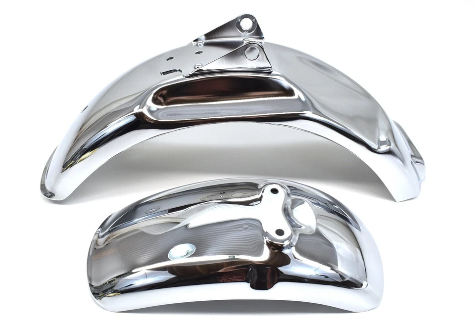Fender Set 72-77 Z50 A Mini Trail OEM Honda Chrome Mud Guard (See Notes) #Q204 - Image 2 of 4