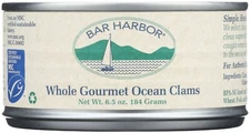 Bar Harbor Whole Gourmet Ocean Clams - 6.5 oz can
