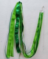 Green / Healing Streamer w Rod - Christian Worship Dance Ribbon