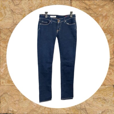 X2 Quality Denim Ultra Low Rise Skinny W01 Straight Leg Jeans Women Size  Long