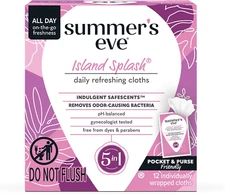 Summer's Eve Island Splash Daily Refreshing Feminine Wipes, Removes Odor, pH Bal
