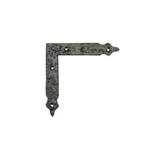 4-15/16 In. (125 Mm) Forged Iron Decorative Rustic Corner Bracket for Barn Door