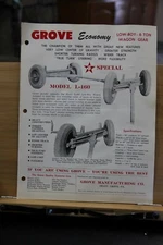 Brochure Dealer Grove Manufacturing Co Shady Grove Pennsylvania PA Low Boy auto 