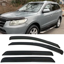 Fit 2007-2012 Hyundai Santa Fe Window Visors Sun Vent Rain Guards Shade Smoked