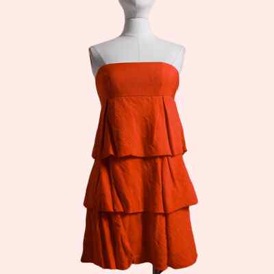 bcbg red ruffle dress BCBG Max Azria Womens Ruffled High-Low Evening Dress