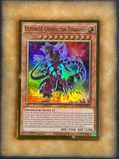 Yugioh Ultimate Conductor Tyranno MGED-EN014 Gold Rare 1st Ed NM