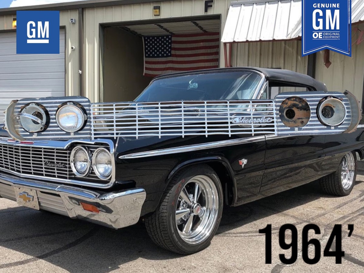 1964 Chevy Impala Grille Header Panel Headlight Molding Trim