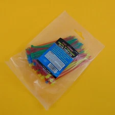 Tie Wraps Zip Cable Ties 4" 18lbs 100pc Assorted Color Nylon Wire Bundle Strap